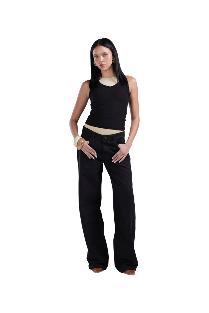 BLACK LOW WAIST