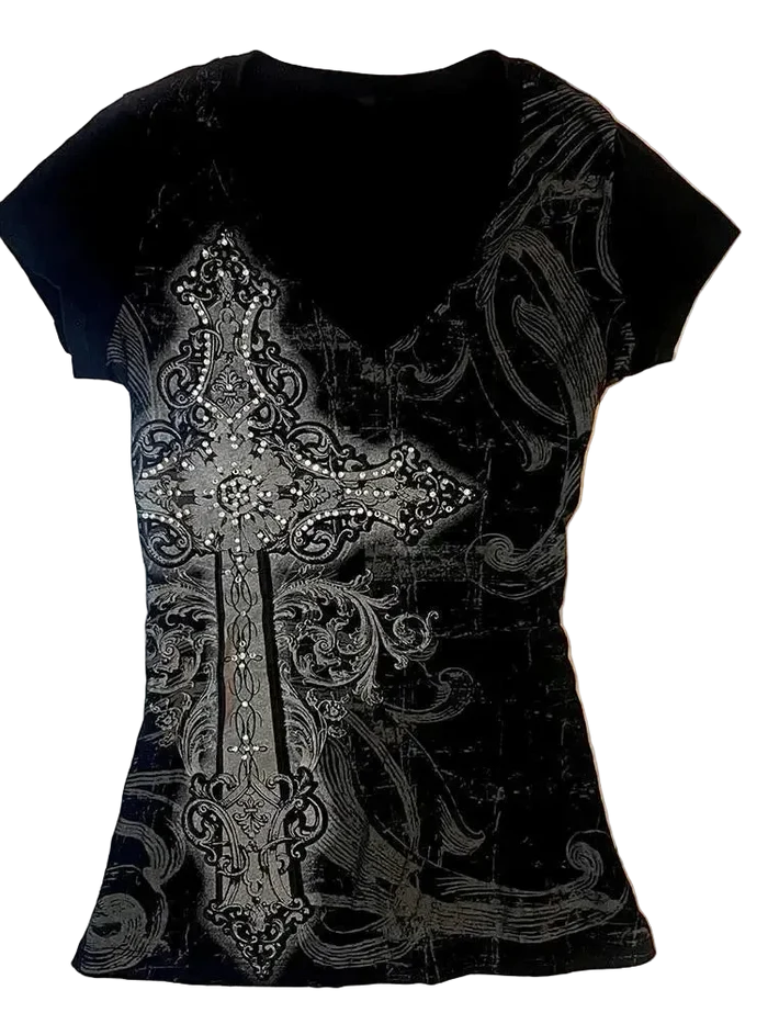 Black Printed T-shirt