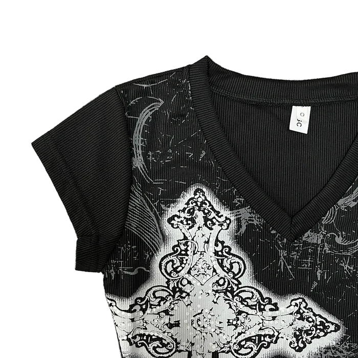 Black Printed T-shirt