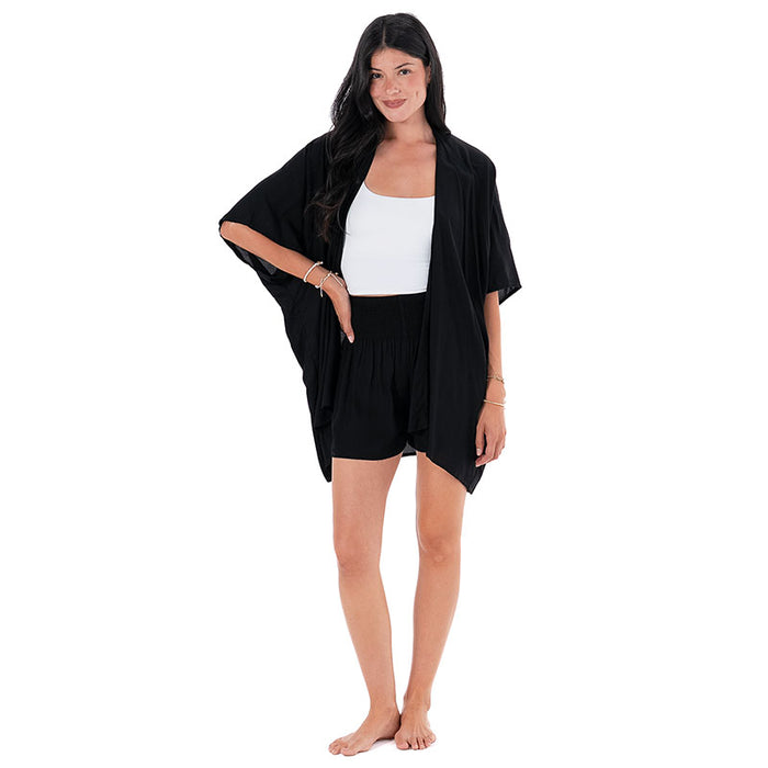 Black Shorts Lounge Set, front