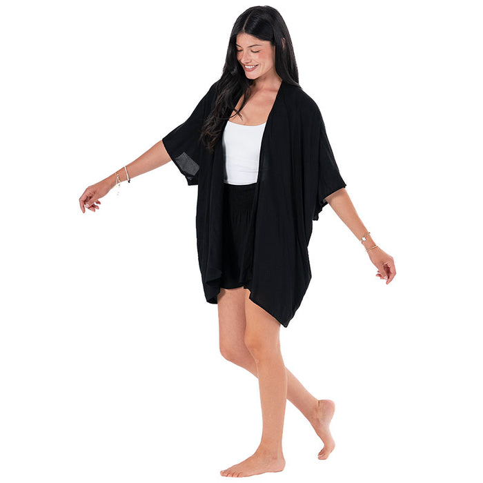 Black Shorts Lounge Set, worn walking