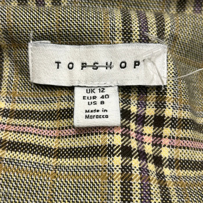 Blazer By Topshop In Cream & Purple, Size: M