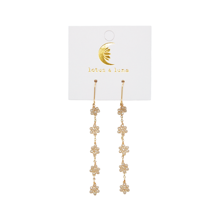 Blossom Earrings, on brand card