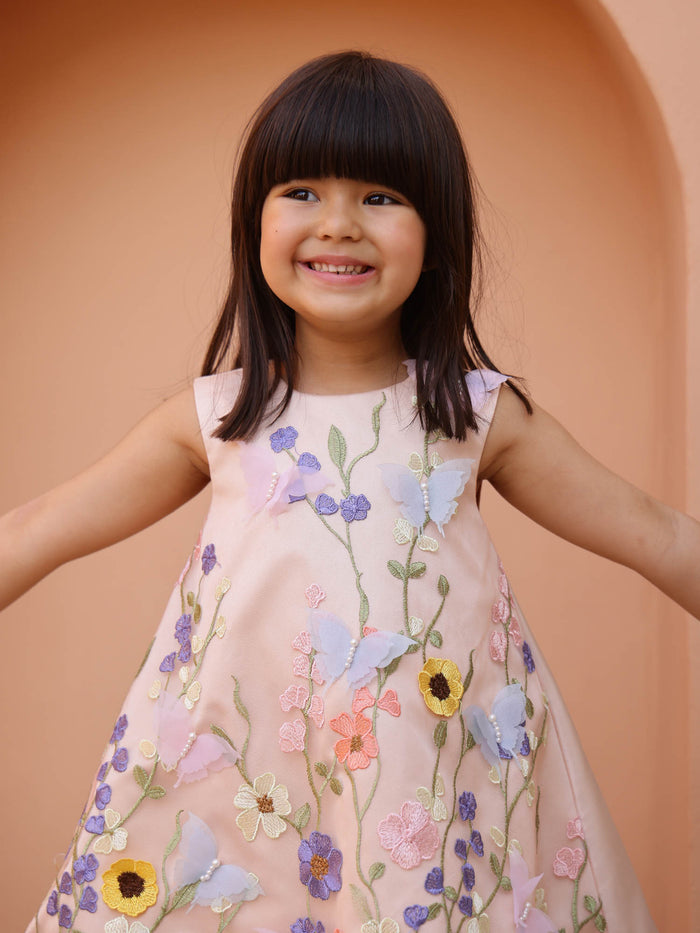 Blossom Peach Flower Girl Dress