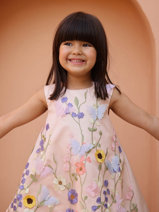 Blossom Peach Flower Girl Dress