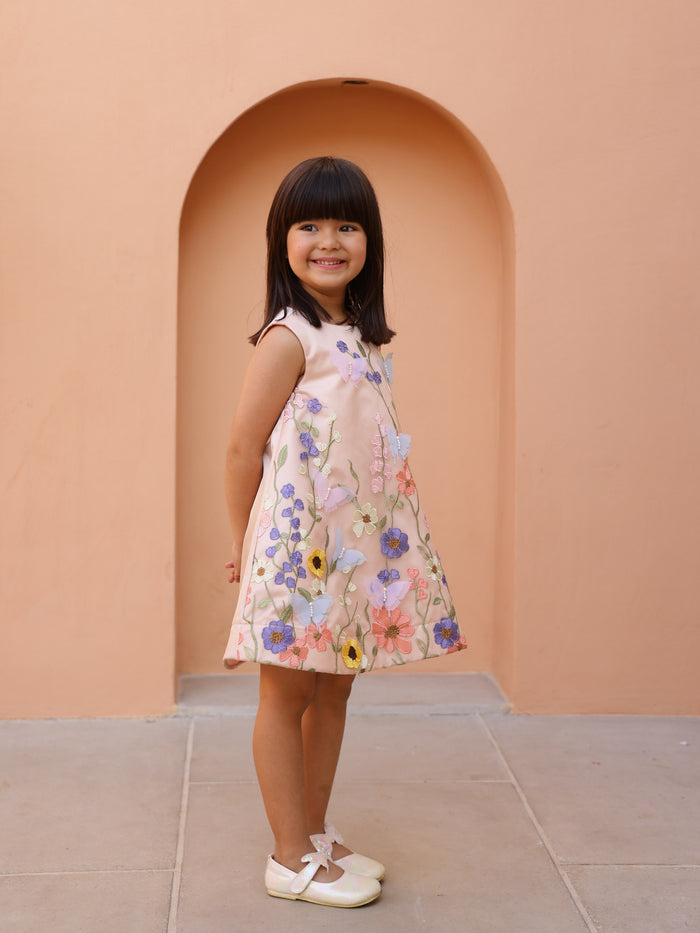 Blossom Peach Flower Girl Dress