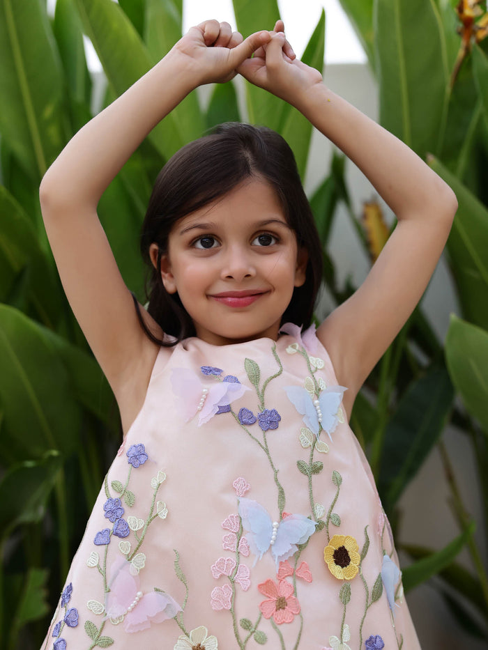 Blossom Peach Flower Girl Dress