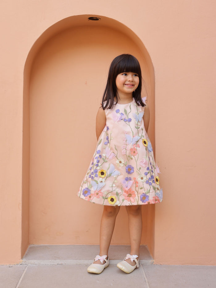 Blossom Peach Flower Girl Dress