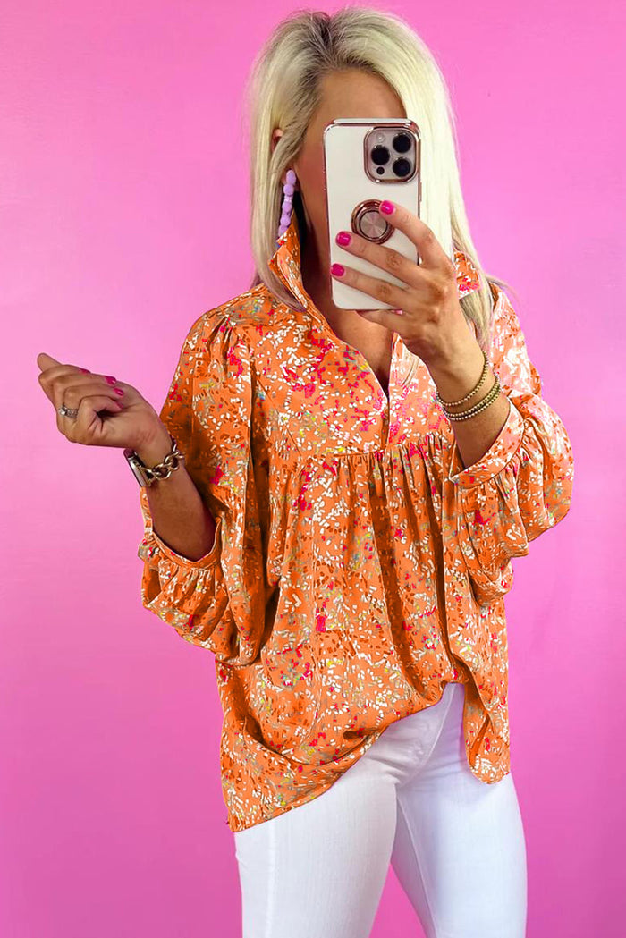 Blouse babydoll orange à col-A WOMAN WE LOVE