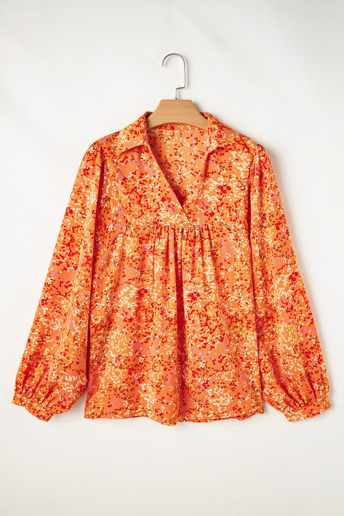 Blouse babydoll orange à col-A WOMAN WE LOVE