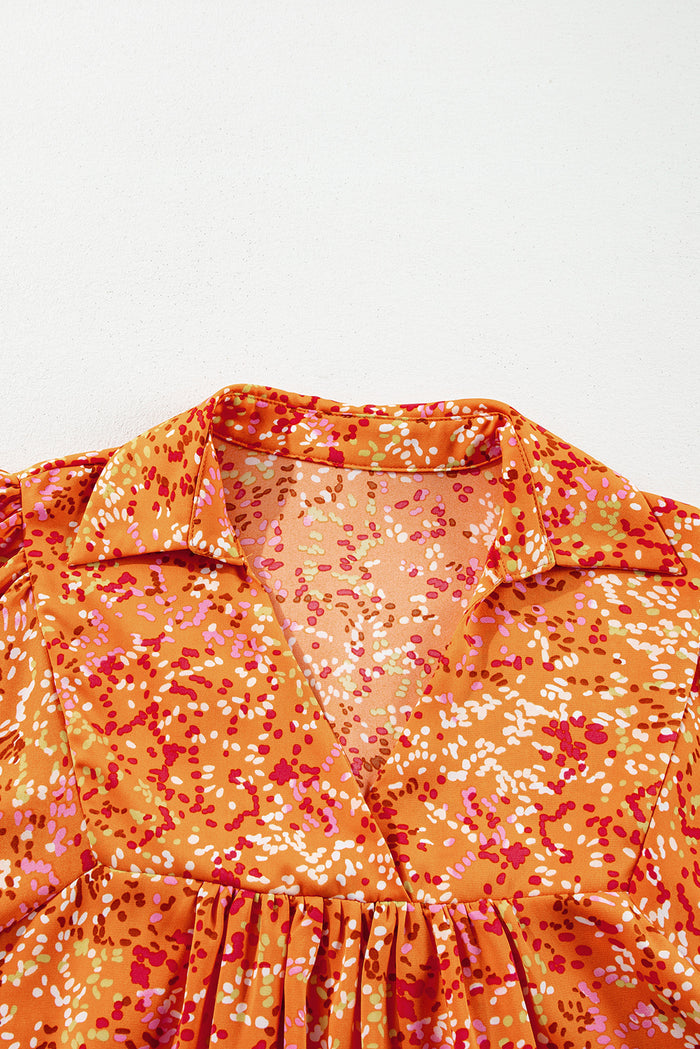 Blouse babydoll orange à col-A WOMAN WE LOVE