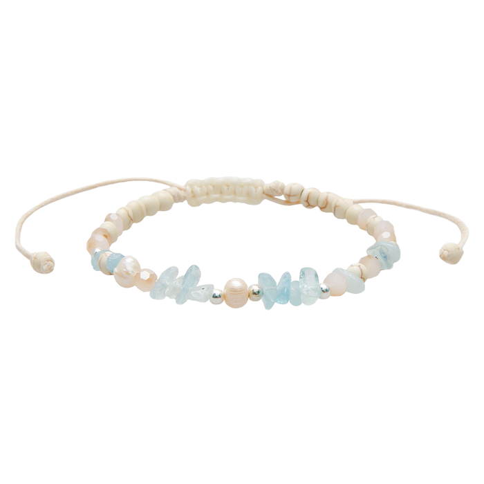 Blue Lagoon Seastone Bracelet, flat lay