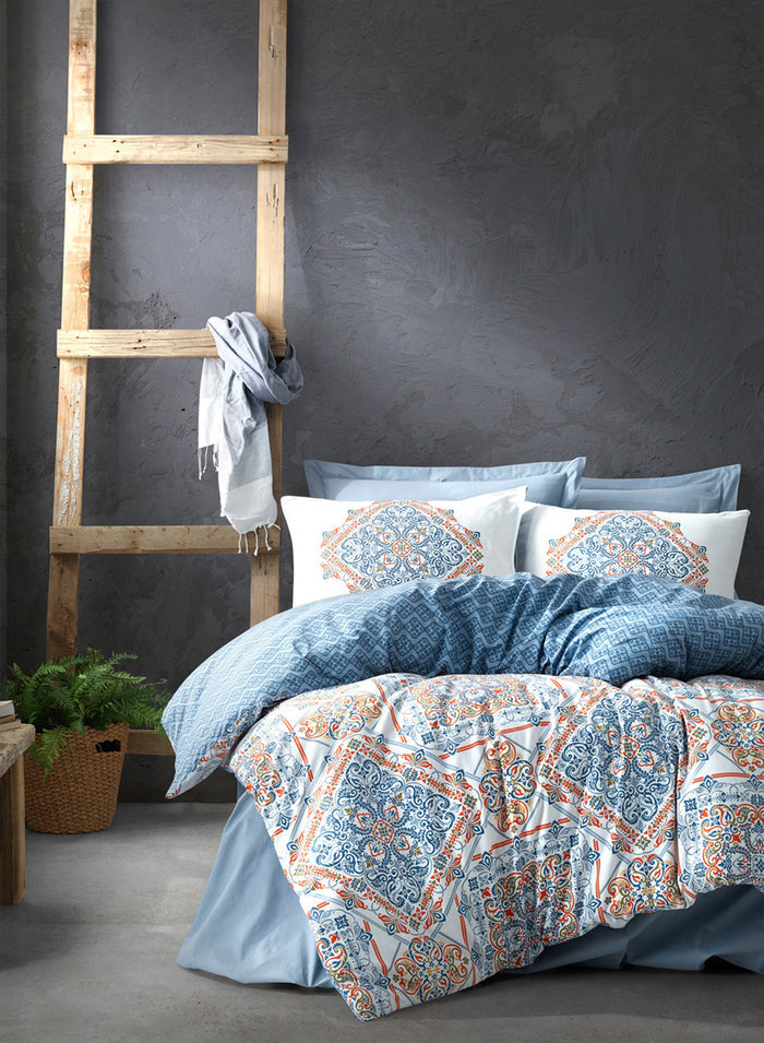Blue Pattern Duvet Cover Set | Blue