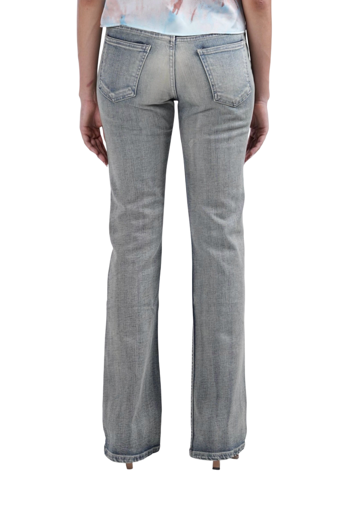 BOOTCUT BLUE WITH WITHE