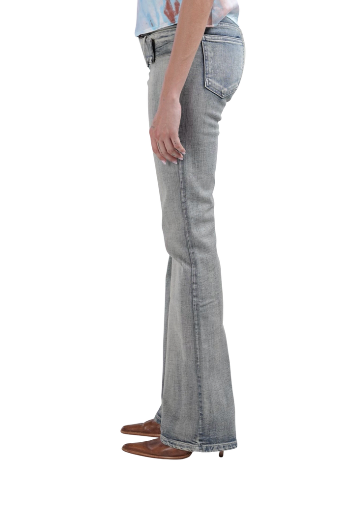 BOOTCUT BLUE WITH WITHE