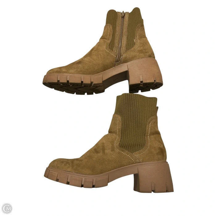 Boots Ankle Heels By Madden Girl In Brown, Size: 9