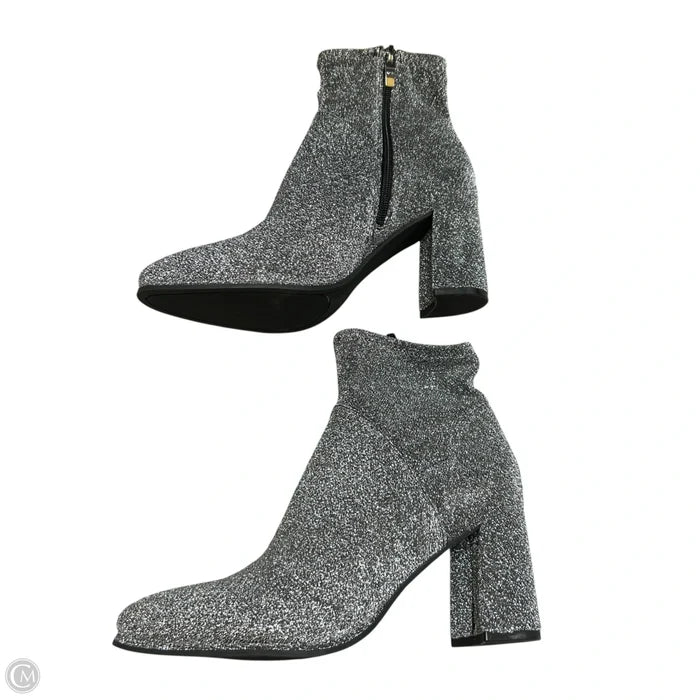 Boots Ankle Heels By Marc Fisher In Silver, Size: 7