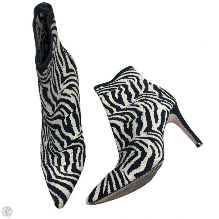Boots Ankle Heels By Mia In Black & Brown, Size: 7.5
