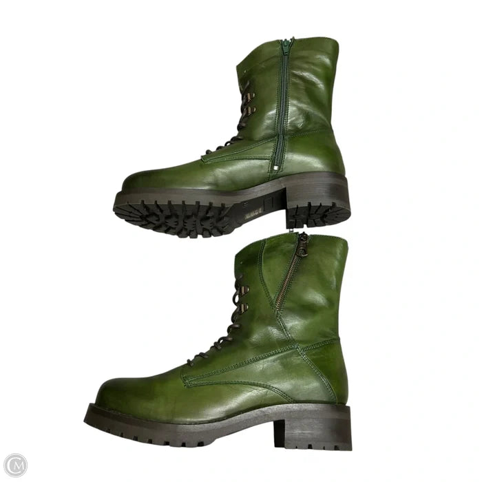 Boots Ankle Heels By Miz Mooz In Green, Size: 10.5