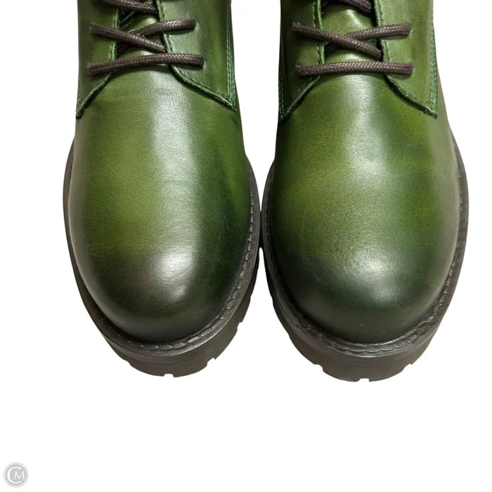 Boots Ankle Heels By Miz Mooz In Green, Size: 10.5