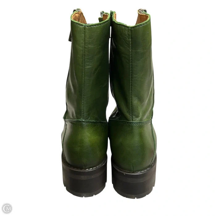 Boots Ankle Heels By Miz Mooz In Green, Size: 10.5