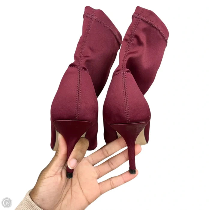 Boots Ankle Heels By Zara Basic In Red, Size: 9.5