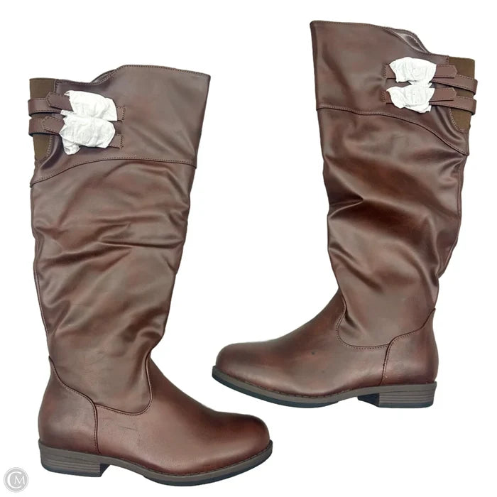 Boots Knee Heels By J G Hook In Brown, Size: 7.5