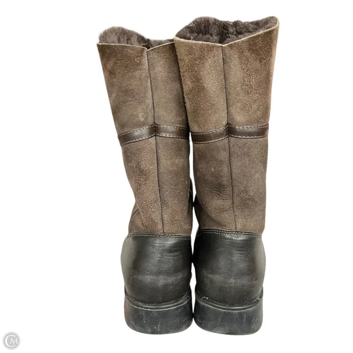 Boots Mid-calf Heels By La Canadienne In Brown, Size: 9.5