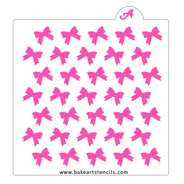 Bows Pattern Cookie Stencil bakeartstencil