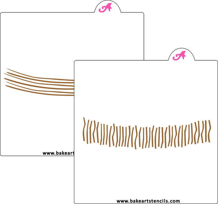Burlap Ribbon Cookie Stencil Set bakeartstencil