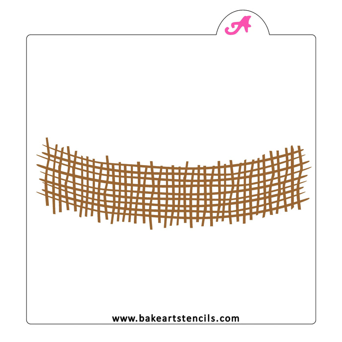 Burlap Ribbon Cookie Stencil Set bakeartstencil