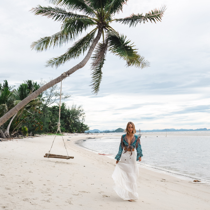 Canggu Daydreamer Top, walking on the beach