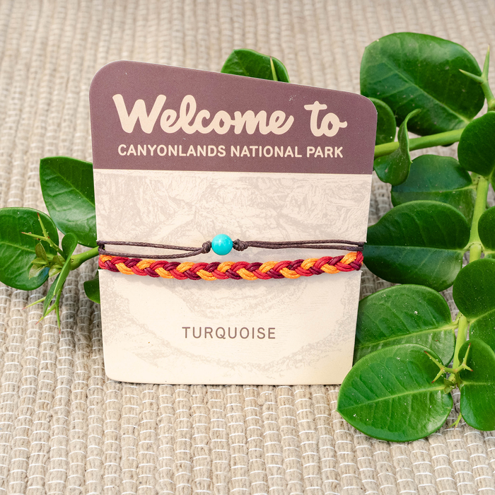 Canyonlands National Park Bracelet, on card with greenery