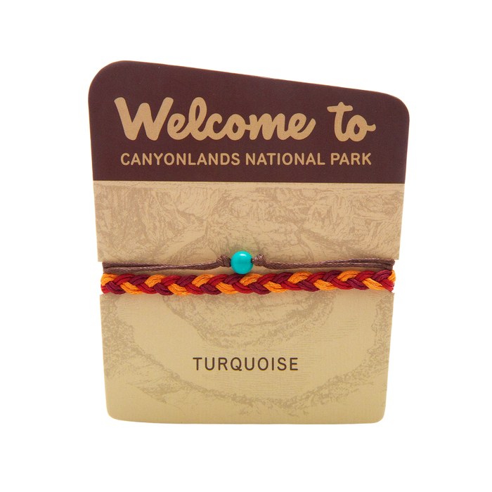 Canyonlands National Park Bracelet, flat lay on card