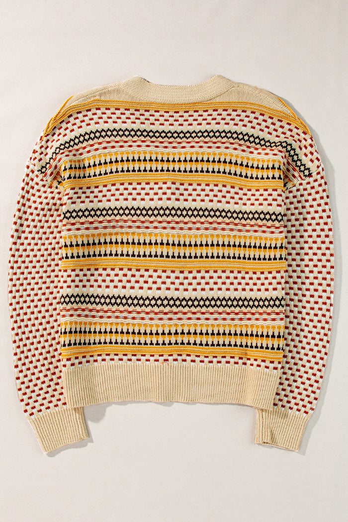 Cardigan court kaki boutonné à col en V-A WOMAN WE LOVE
