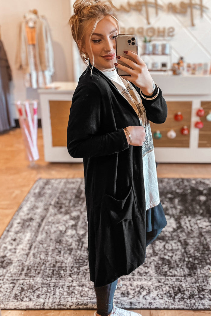 Cardigan noir ouvert sur le devant *-A WOMAN WE LOVE