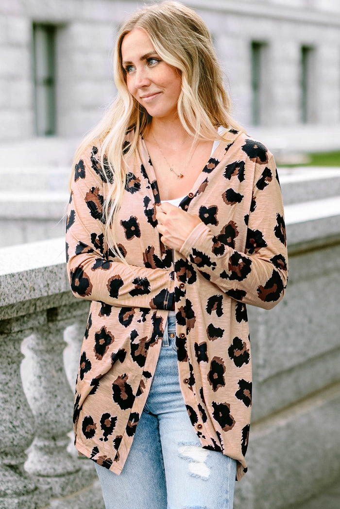 Cardigan ouvert sur le devant imprimé léopard-A WOMAN WE LOVE
