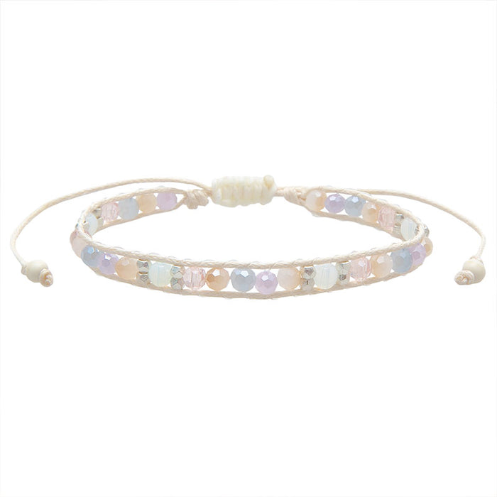 Celestial Bodies Healing Bracelet, flat lay cotton cord