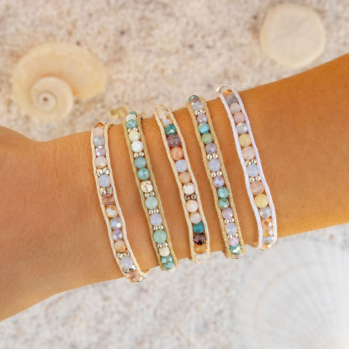 Celestial Bodies Healing Bracelet, wrapped on wrist