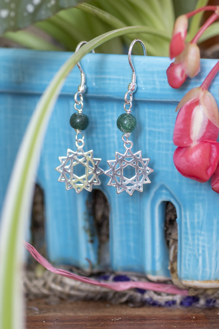 Chakra Earrings in style Heart