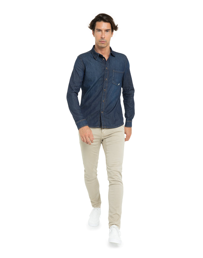 chemise blue PULLIN en coton