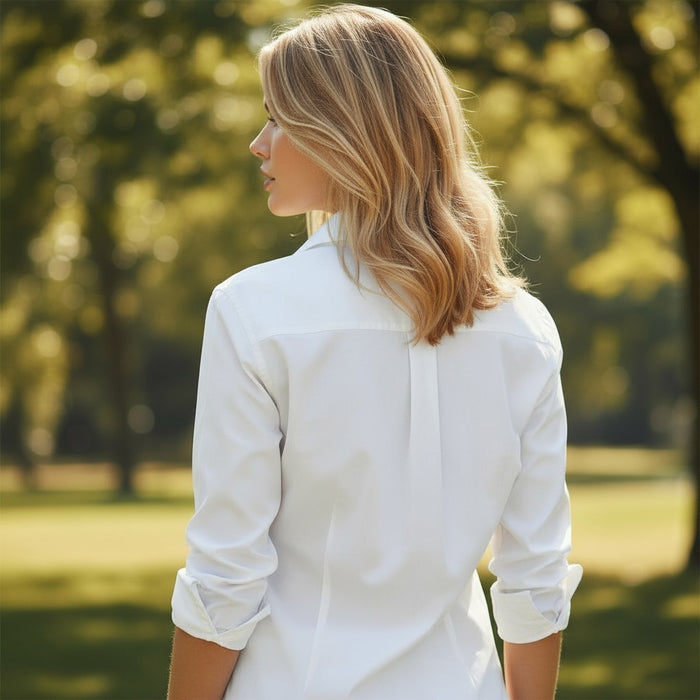 Chemise boutonnée à col rabattu *