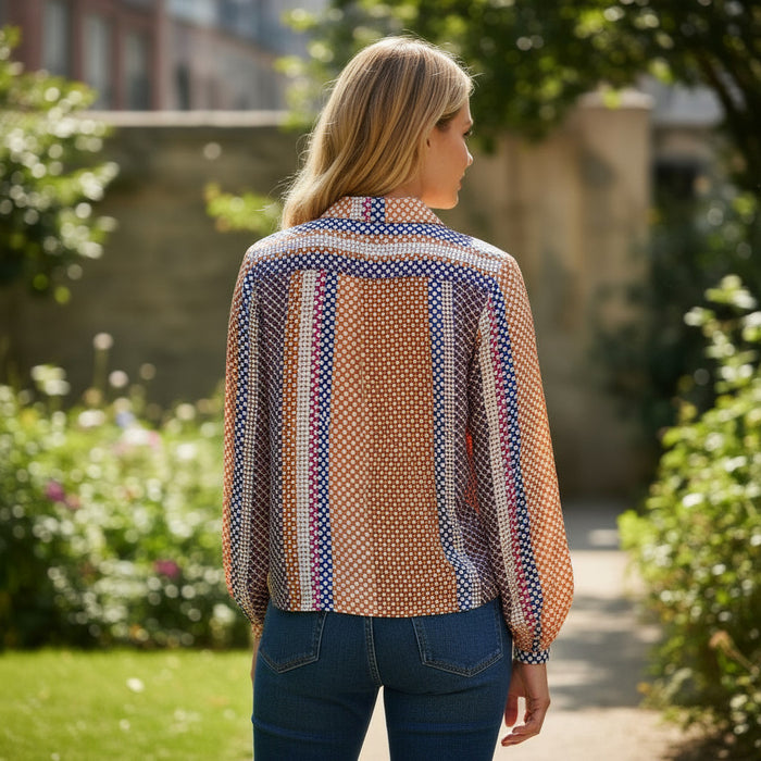 Chemise droite boutonnée à manches longues *