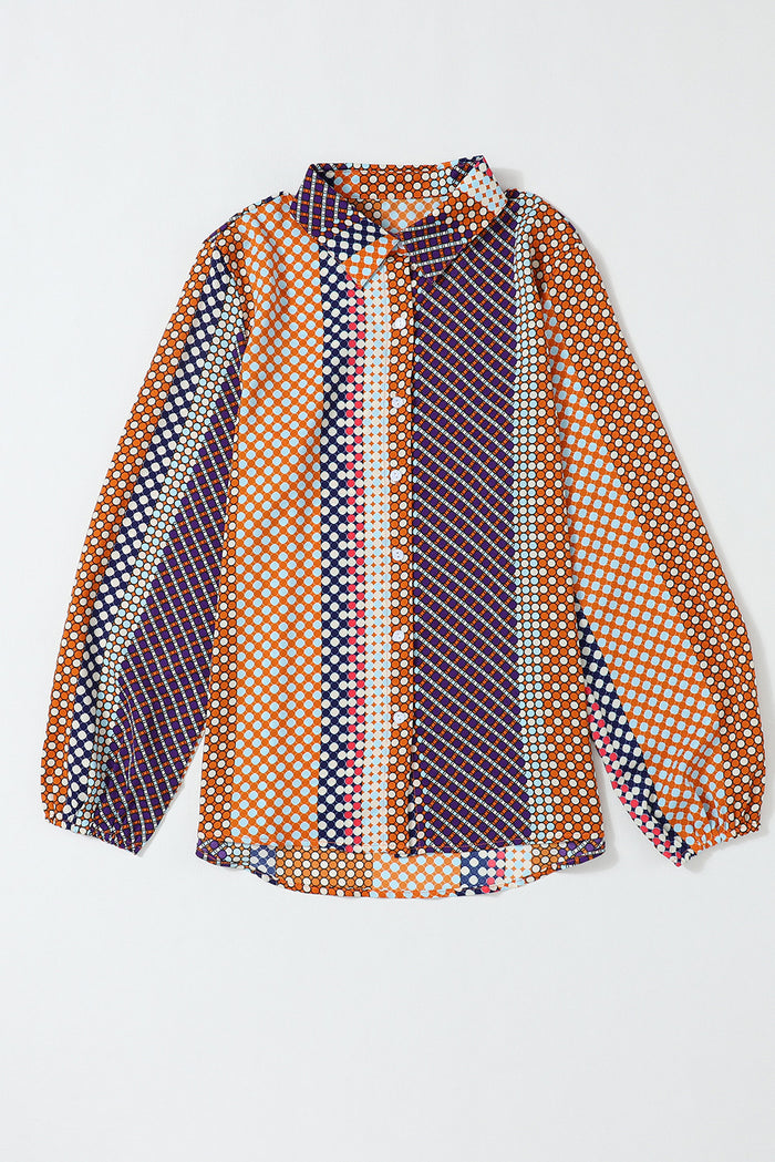 Chemise droite boutonnée à manches longues *