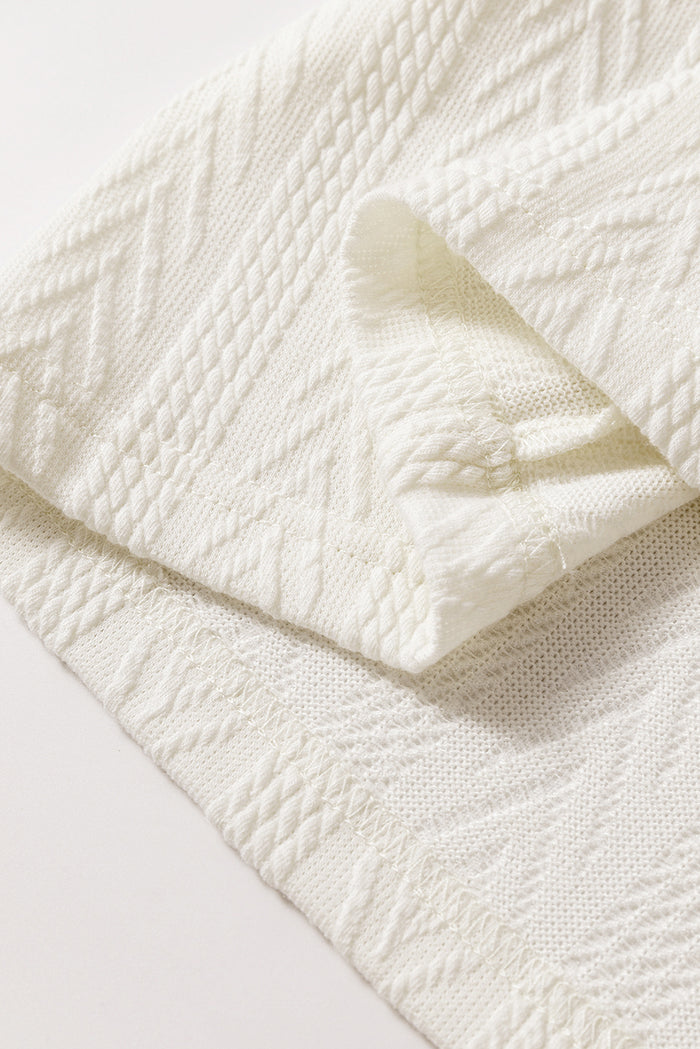 Chemisier beige avec cordon de serrage *