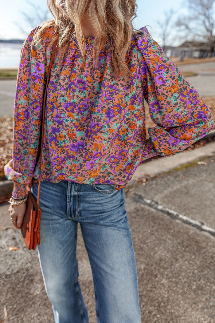 Chemisier violet à imprimé floral *-A WOMAN WE LOVE