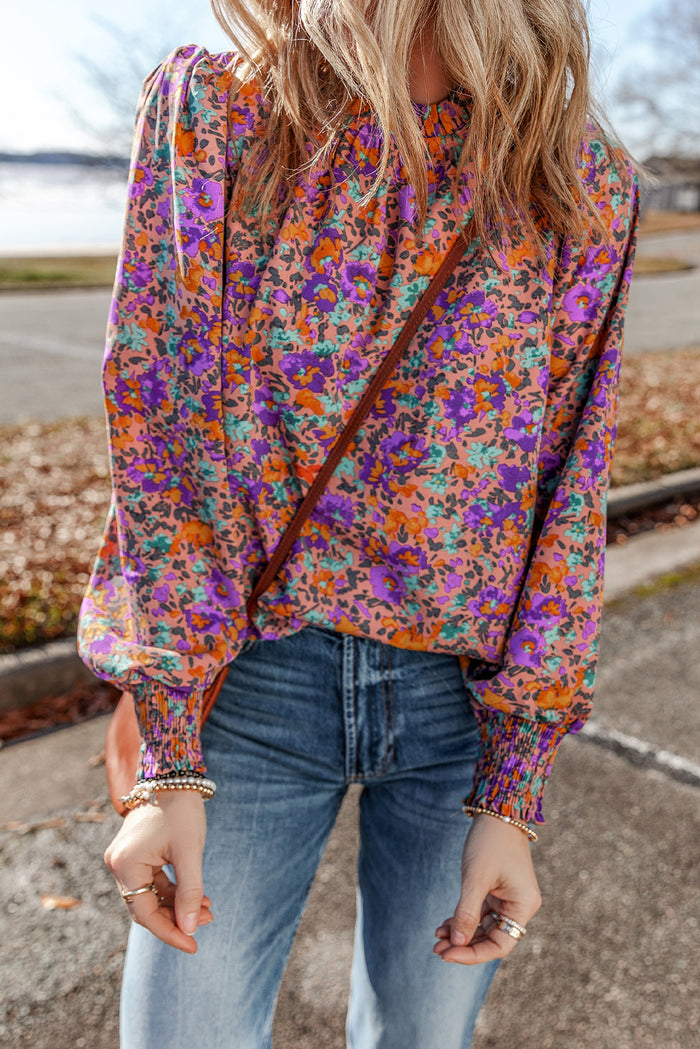 Chemisier violet à imprimé floral *-A WOMAN WE LOVE