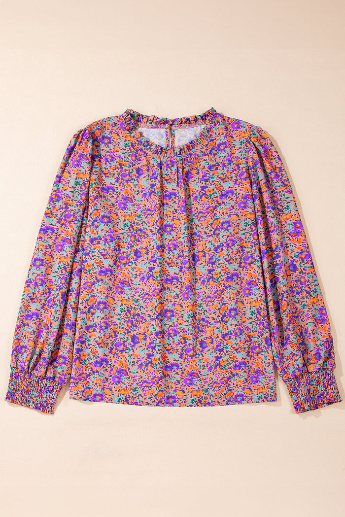 Chemisier violet à imprimé floral *-A WOMAN WE LOVE