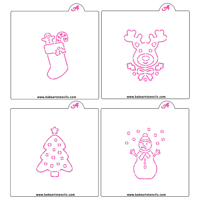 Christmas PYO Cookie Stencil Set bakeartstencil