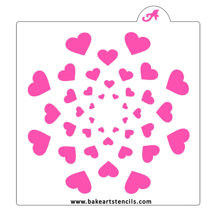 Circle of Love Cookie Stencil bakeartstencil